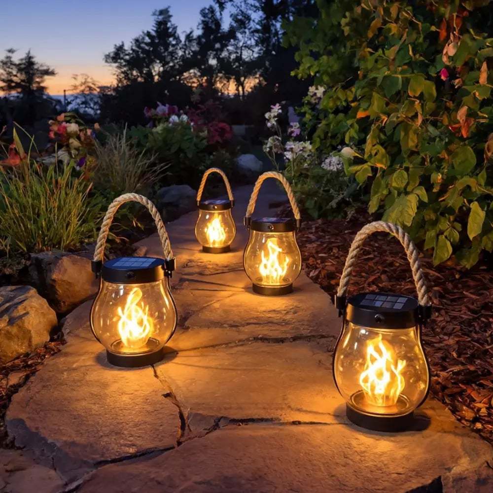 🔥 Solar Garden Lanterns – No Wiring, Auto-On at Dusk! Last Chance Before They're Gone!