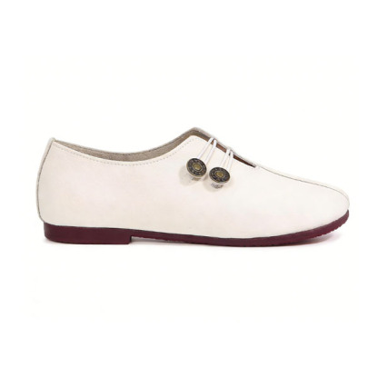 💝Summer Sale ⭐ Women's Elegant soft sole round toe buckle decoration Flat Shoes