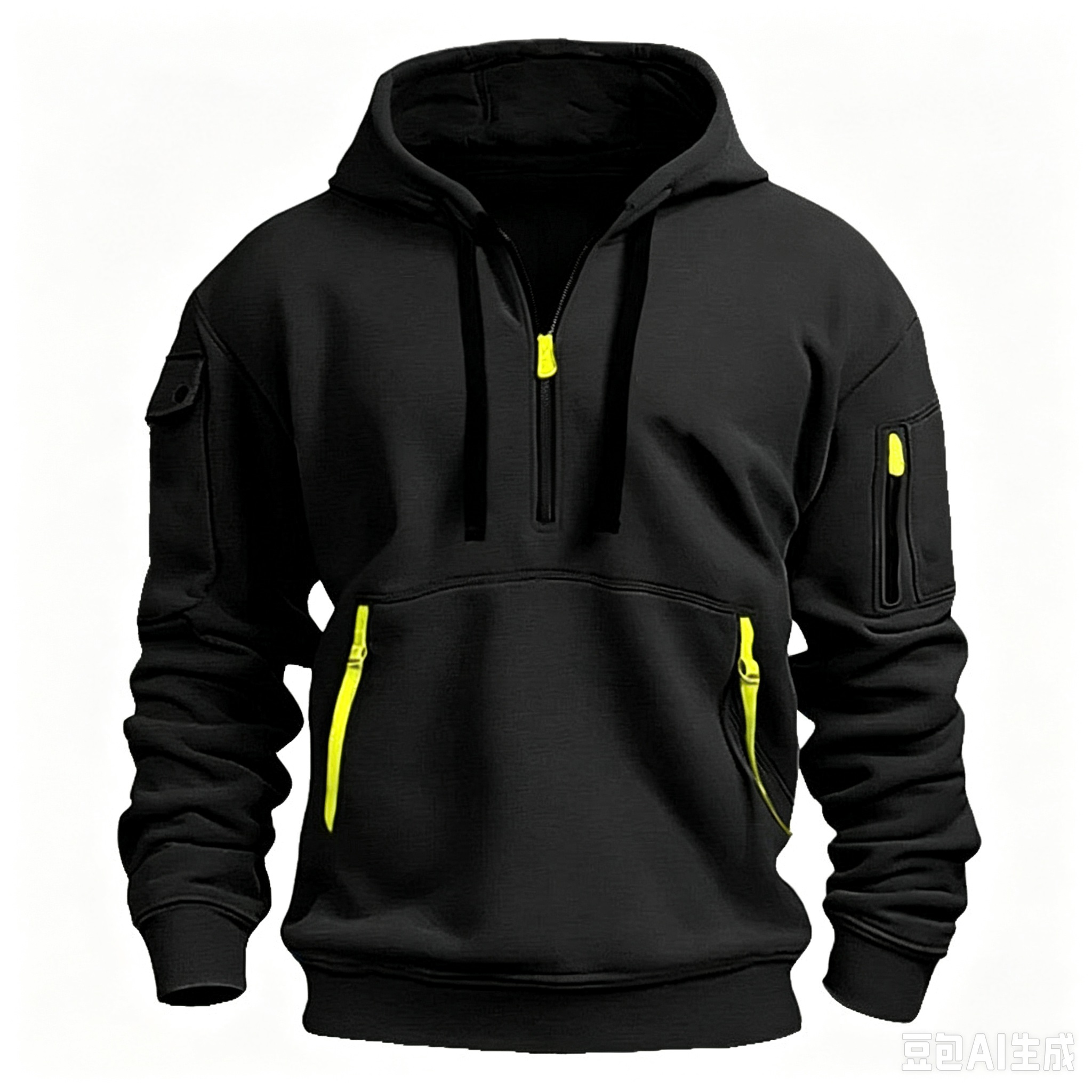 Men's Zipper And Multi Pocket Sport Casual Sweatshirt