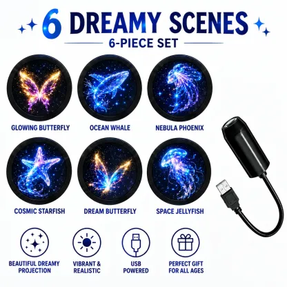 🔥Plug-&-Play HD Christmas Projector – 6 or 10 Festive Scenes