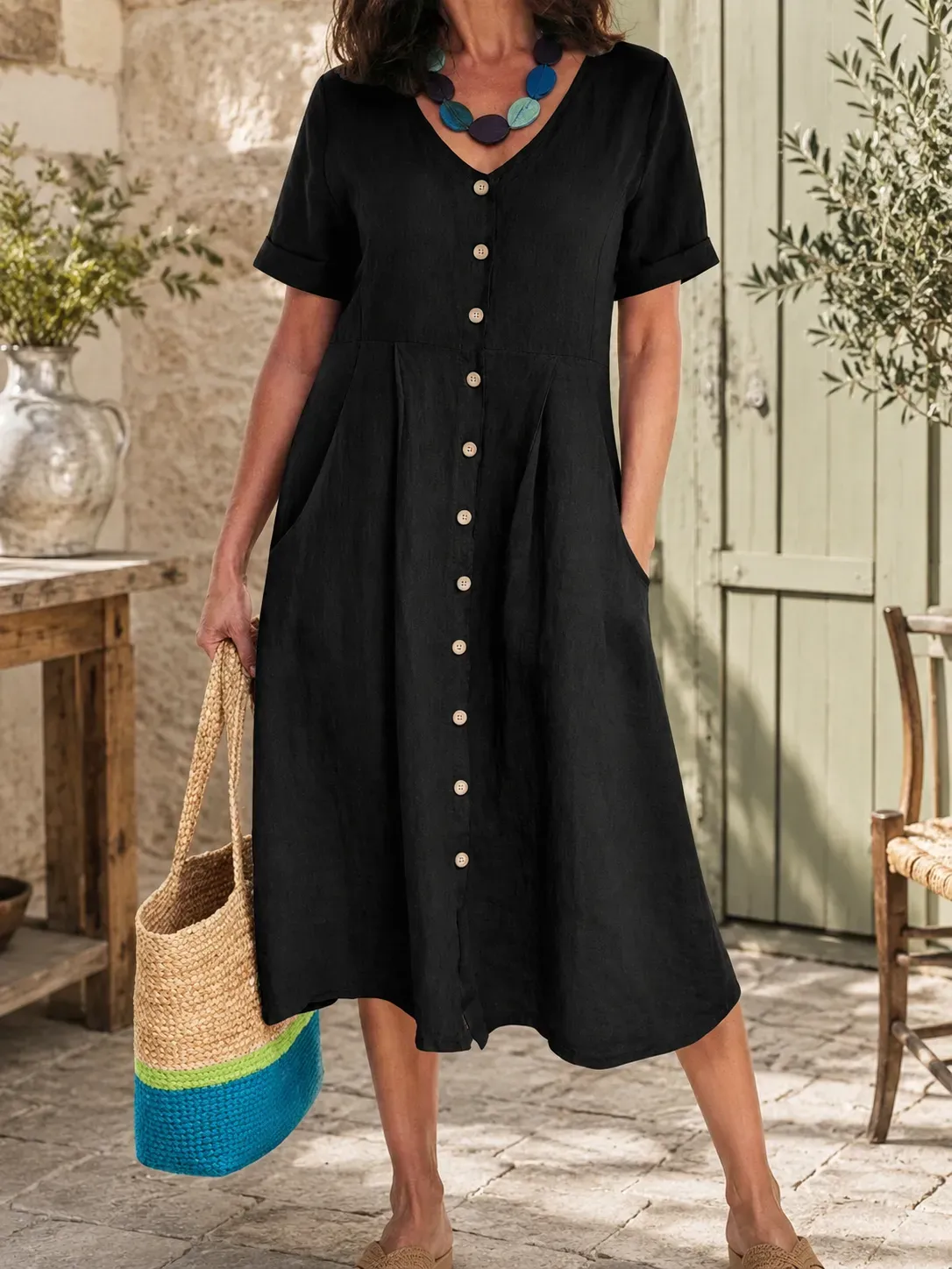 ⏰SUMMER FINAL SALE⚡ 50% off ⚡The Linen Dress American Women Love to Wear All Summer