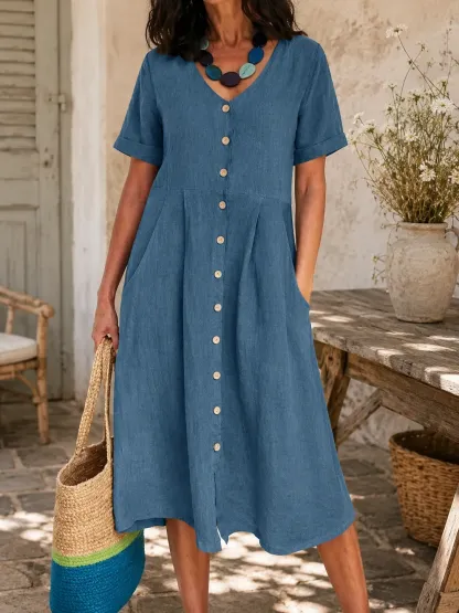 ⏰SUMMER FINAL SALE⚡ 50% off ⚡The Linen Dress American Women Love to Wear All Summer