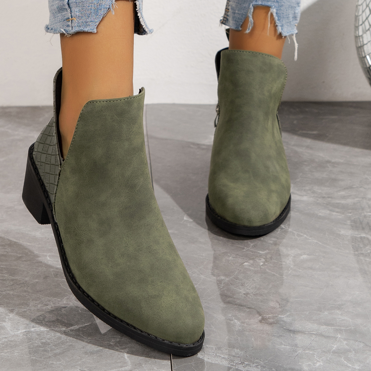 Women's Commuter Lightweight Waterproof And Wear-Resistant Formal Boots