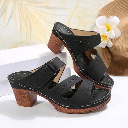 🔥 Last Day: 60% Off 🔥 Women's Summer High-Heel Cutout Sandals