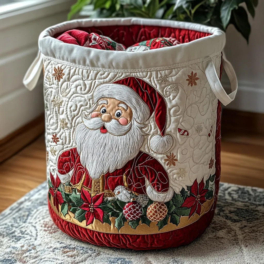 Winter Wonder Quilted Laundry Basket