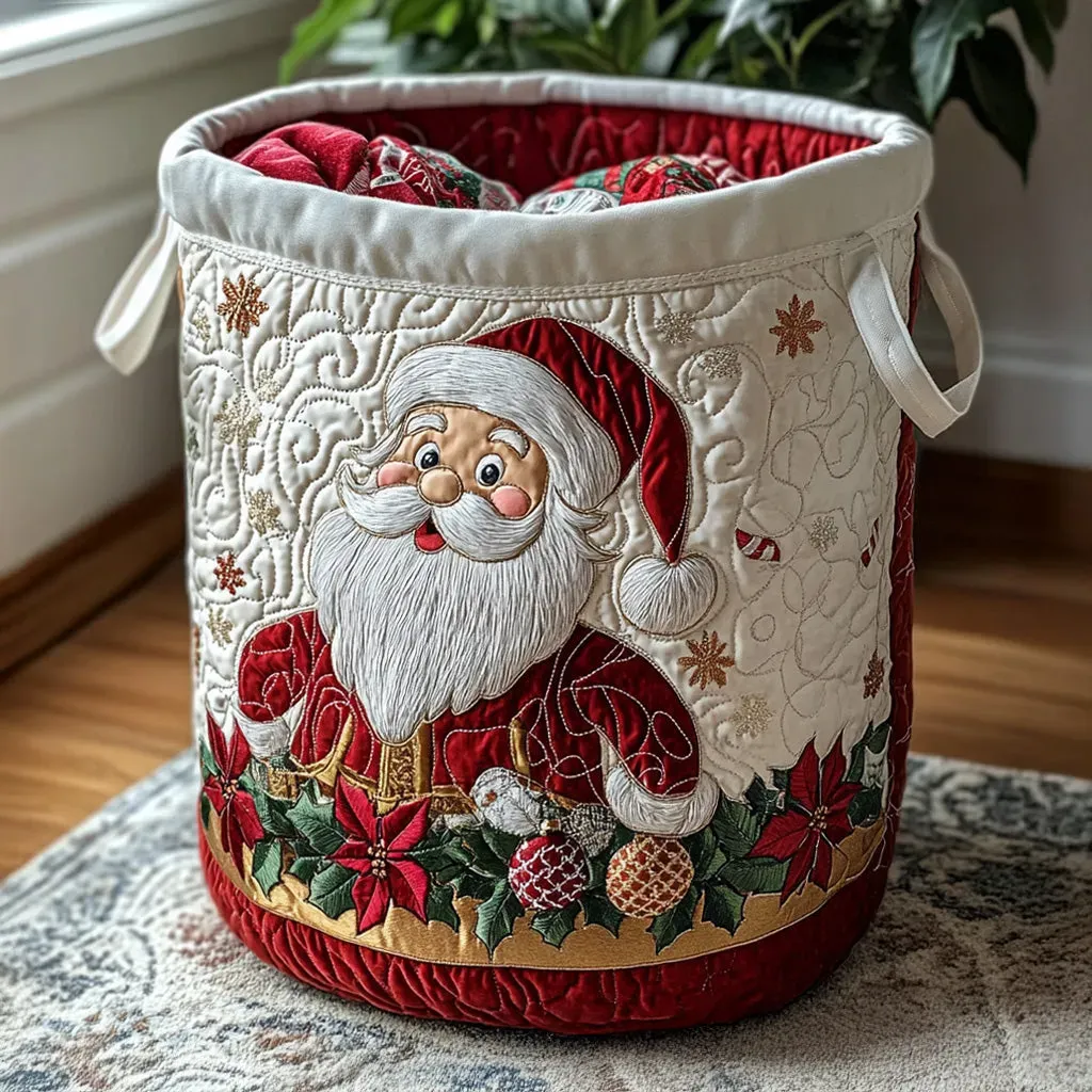 Winter Wonder Quilted Laundry Basket