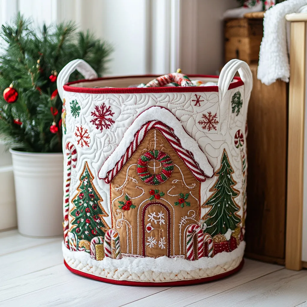 Winter Wonder Quilted Laundry Basket