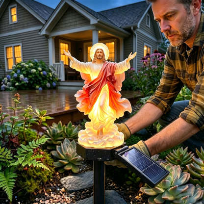 Today's Special Offer-50% Off🔥 Jesus Ascension Solar Garden Light