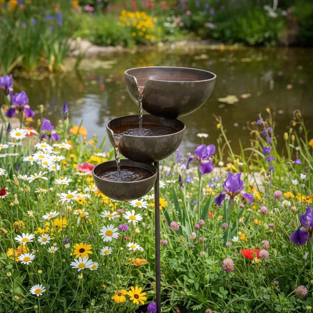 🔥Hot Sale🔥Bring Life Back To Your Garden – Rain Catcher Bird Bath 🌿🐦