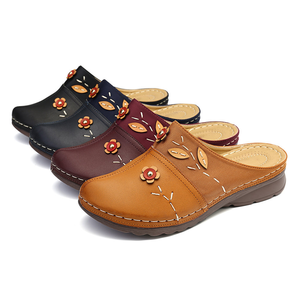 🔥Last Day Promotion 50% OFF - Women's Casual Leather Wedge Sandals