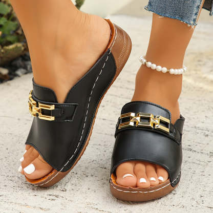 🎁 Last Day Special: 70% OFF 🎁Newly upgraded women's wedge-heeled platform slippers