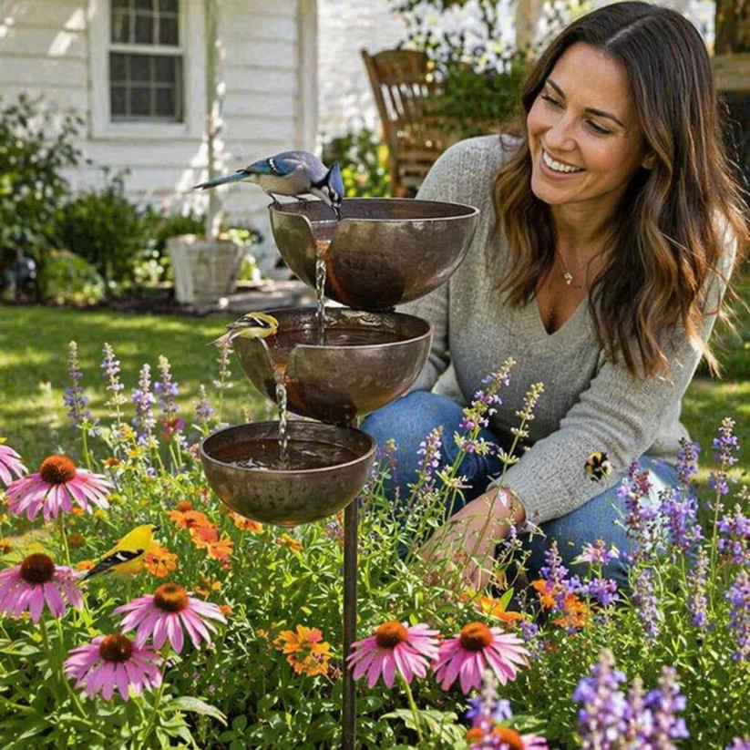 🔥Hot Sale🔥Bring Life Back To Your Garden – Rain Catcher Bird Bath 🌿🐦