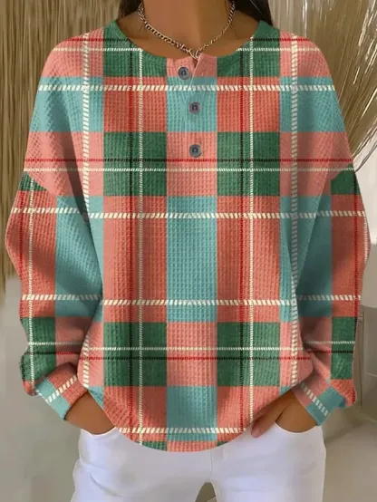 Women's Pullover Sweatshirt Geometric Fashion Streetwear Long Sleeve Crew Neck Regular Tops