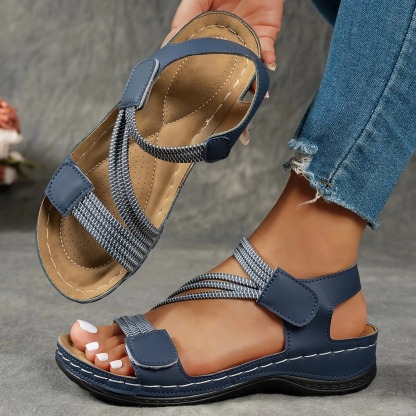 Elastic Strap Walking Sandals – Lightweight Open Toe Comfort Sandals