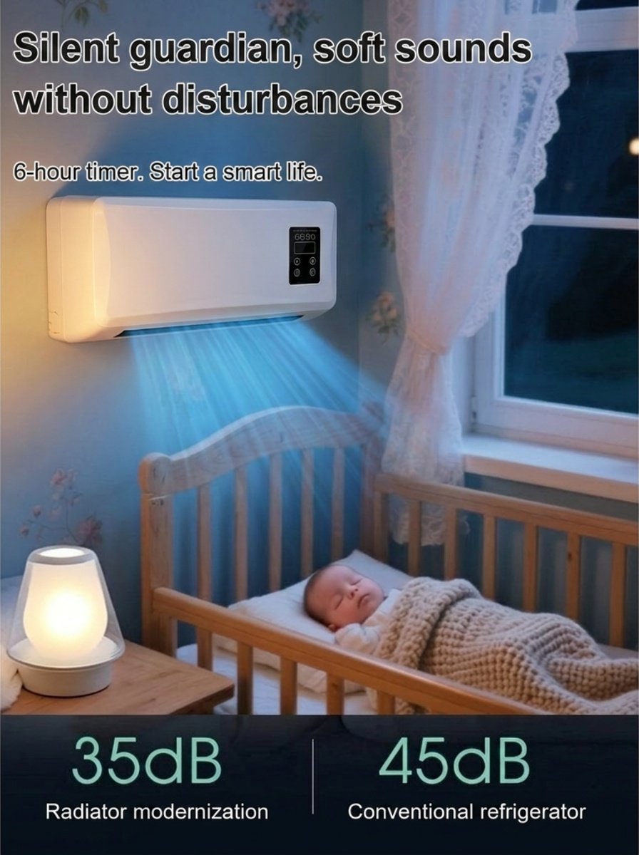 Wall-mounted air conditioner for domestic use, cooling and heating