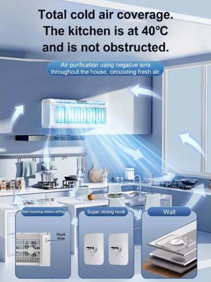 Wall-mounted air conditioner for domestic use, cooling and heating