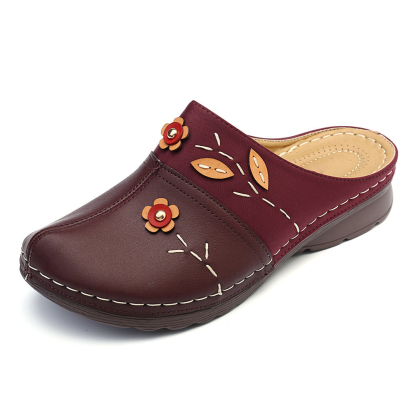 🔥Last Day Promotion 50% OFF - Women's Casual Leather Wedge Sandals