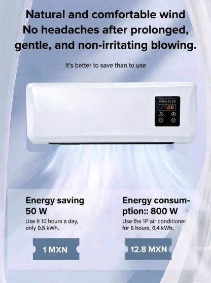 Wall-mounted air conditioner for domestic use, cooling and heating
