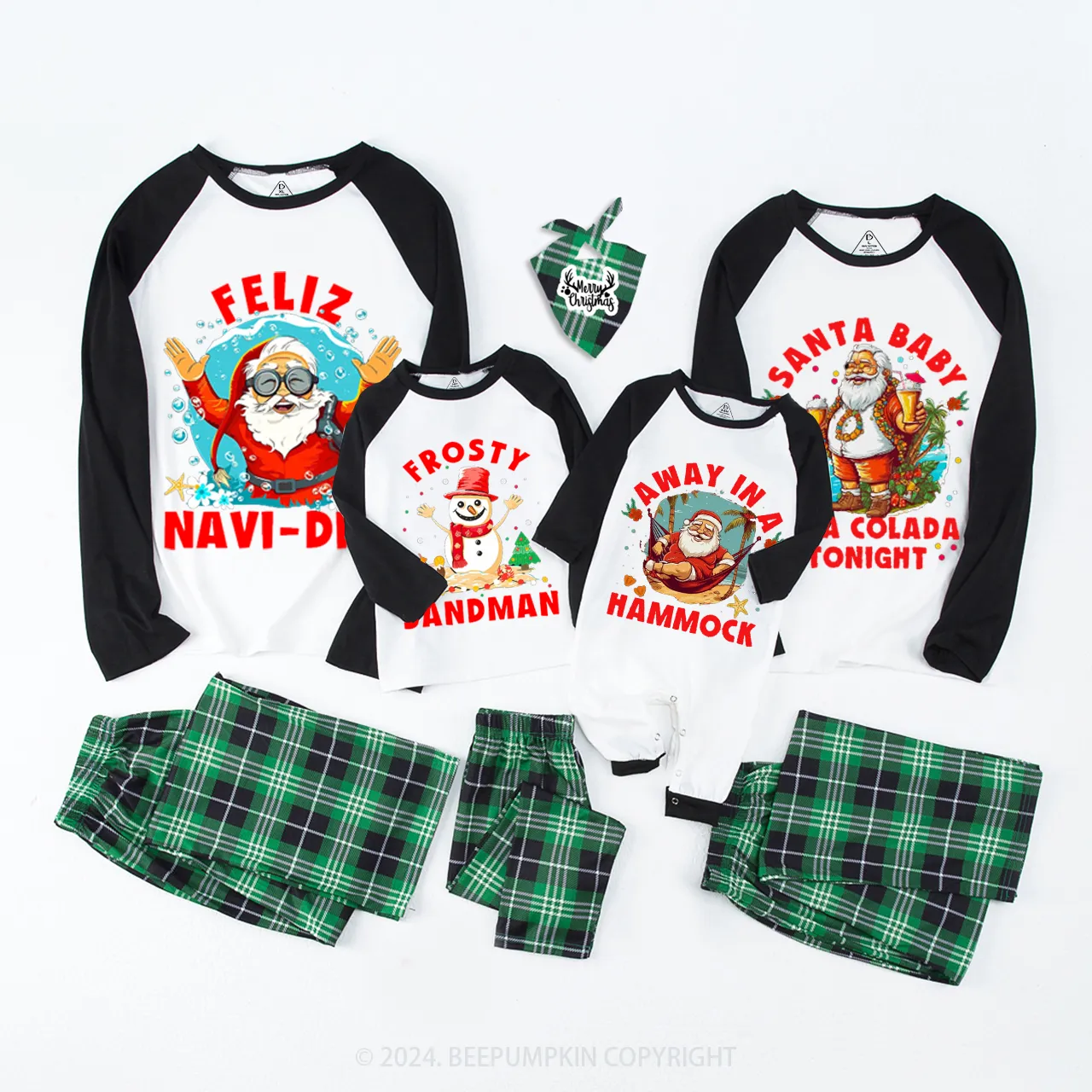 Beach Family Christmas Matching Pajamas Beepumpkin