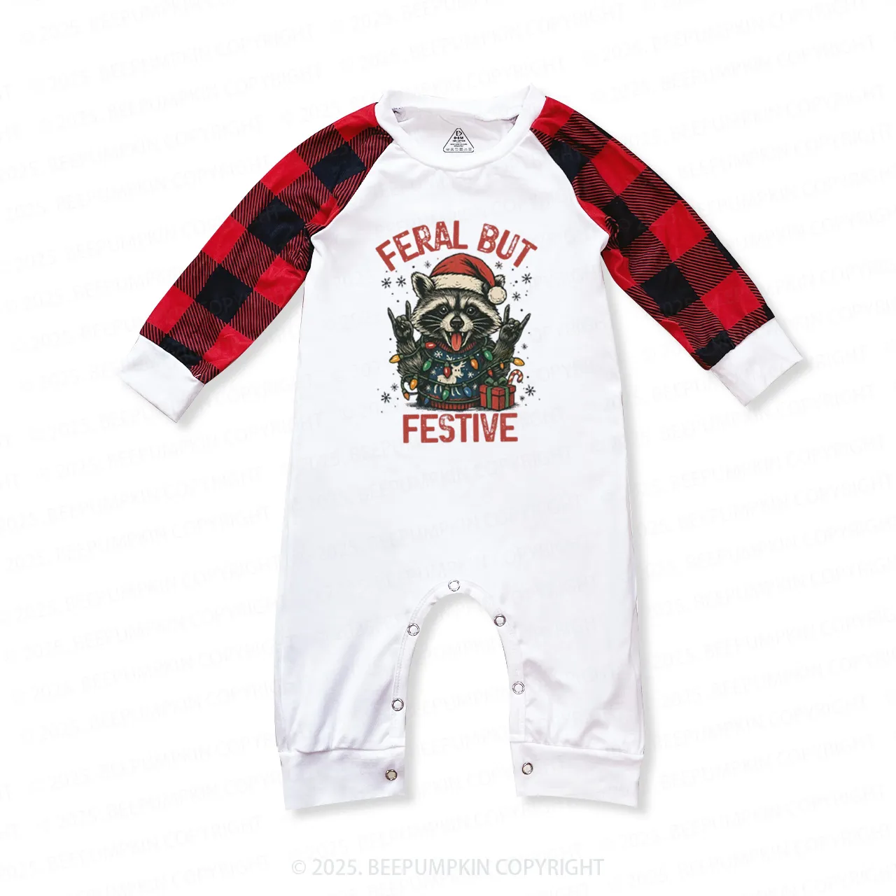 Personalized Christmas Raccoon Family Matching Pajamas