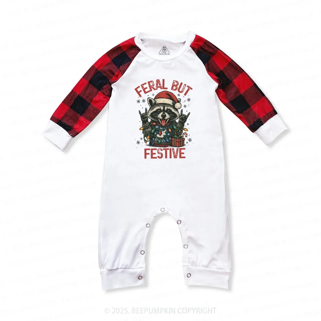 Personalized Christmas Raccoon Family Matching Pajamas