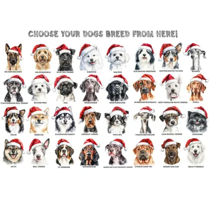 Personalized Santa Christmas Dog Family Matching Pajamas