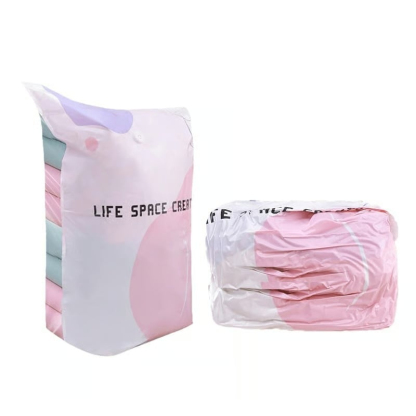 Thickened Stereoscopic No-Pump Vacuum Compression Bag