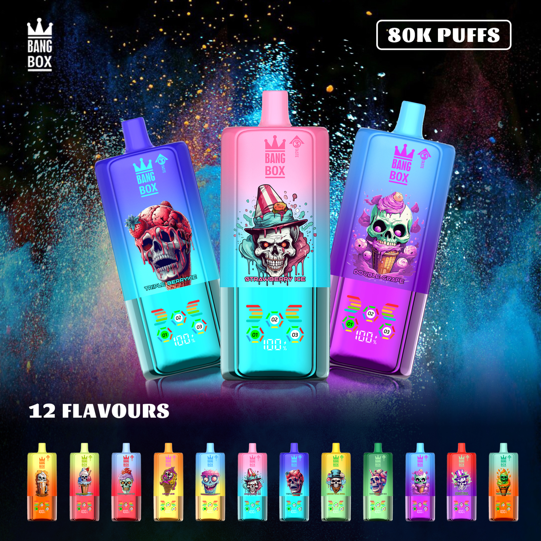BANG BOX 80000 Puffs 3 in1 Flavor Disposable Vape