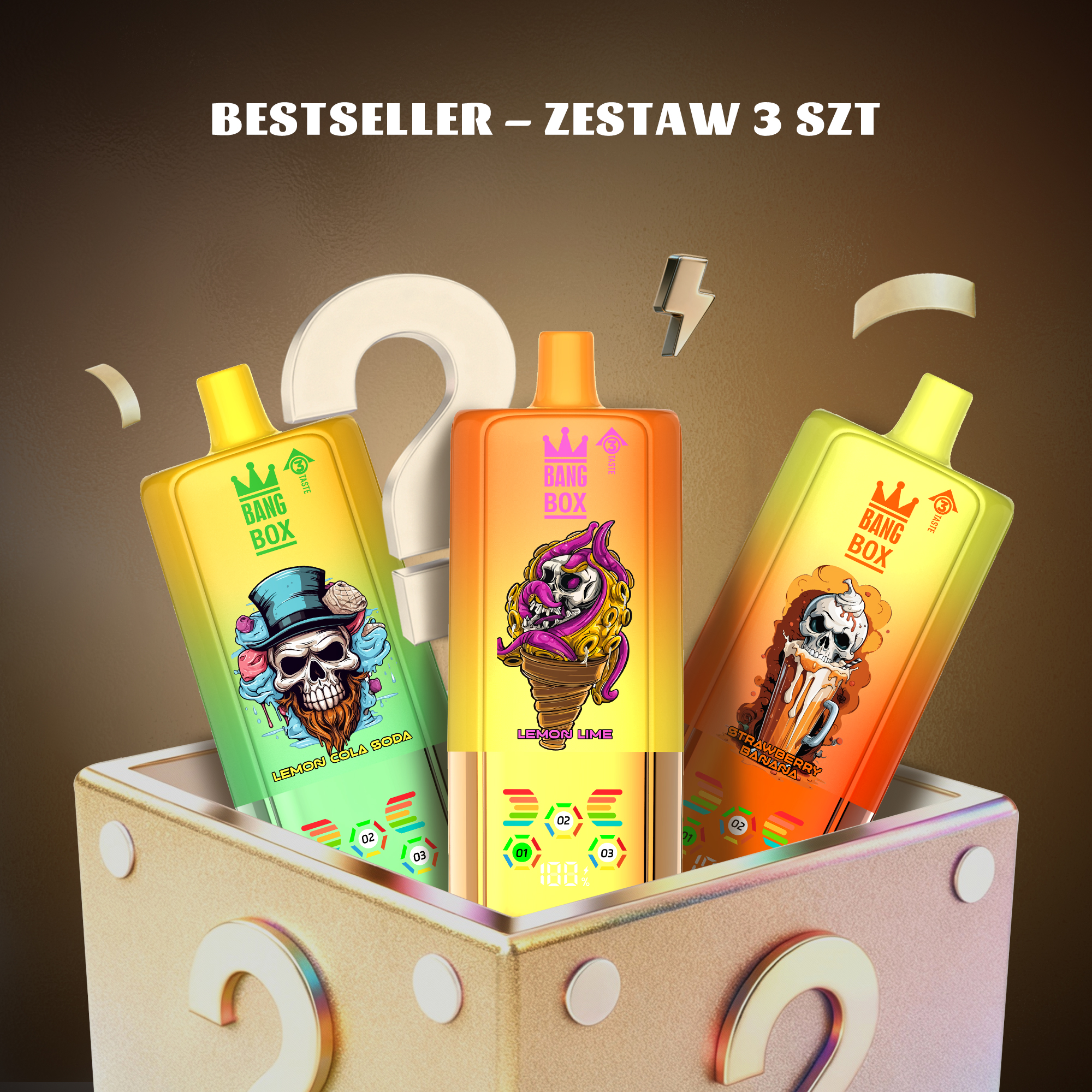 🎁3x niespodzianka - BANG BOX 80000 Puffs 3 in1 Flavor Disposable Vape