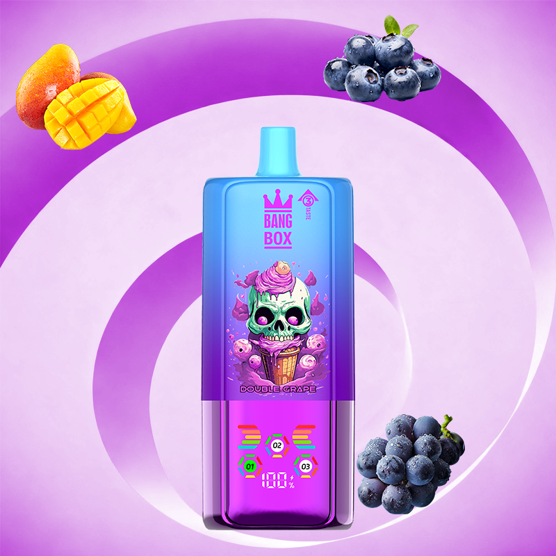 BANG BOX 80000 puff 3 in1 Flavor Disposable Vape - Double Grape + Strawberry Mango + Blueberry Sour Raspberry Ice
