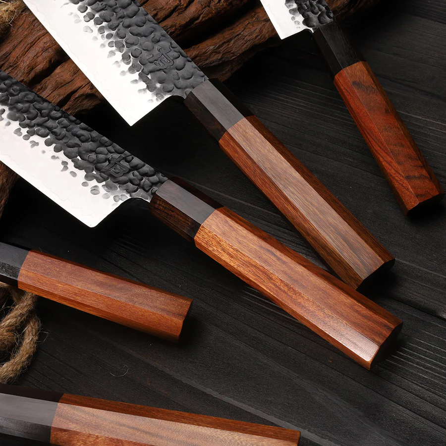 🔪Set de cuțite de bucătar din 5 piese din oțel AUS-10 forjat cu grijă