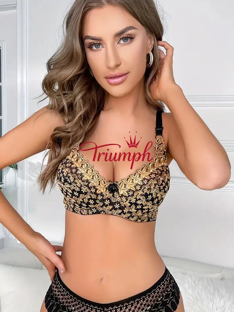 3dílná sada💥Bezdrátová podprsenka s krajkovým vzorem [75A-110E]