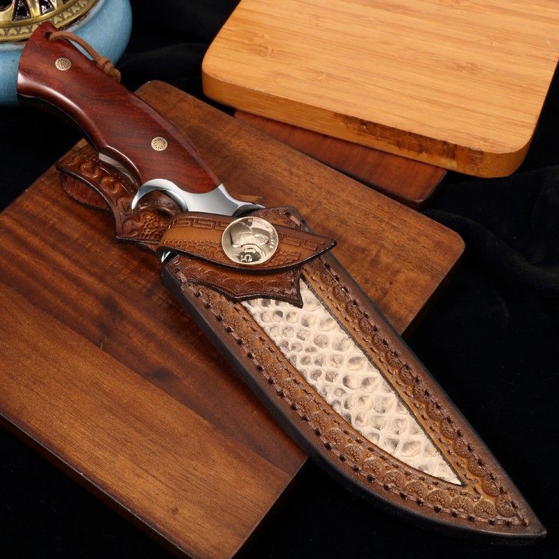 Falsificat Damascus VG10 Cuțit de înaltă duritate în aer liber Carry Defense Knife Sharp Tritium colecționabil Broken General Micul cuțit drept mic drept