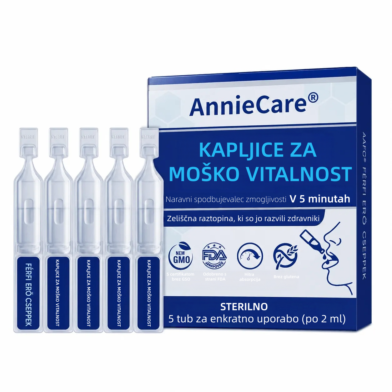 Kapljice za moško vitalnost Anniecare® PRO – Skrivnost v vašem žepu