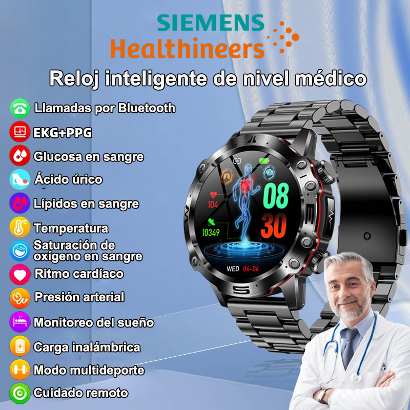 🌟 El nuevo reloj inteligente de terapia láser 2025: monitoreo continuo 24/7 de pulso, presión arterial y nivel de glucosa para mantener tu estado bajo control en todo momento.