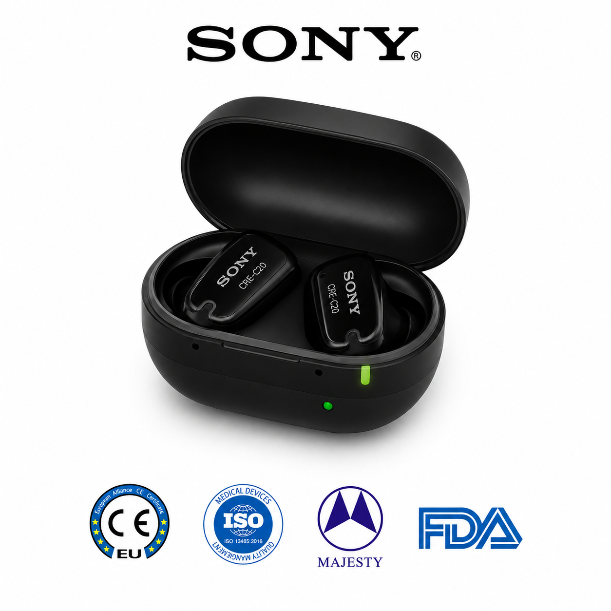 Slušni aparati SONY C20 – nevidni, odobreni s strani FDA, samonastavljivi, na voljo brez recepta