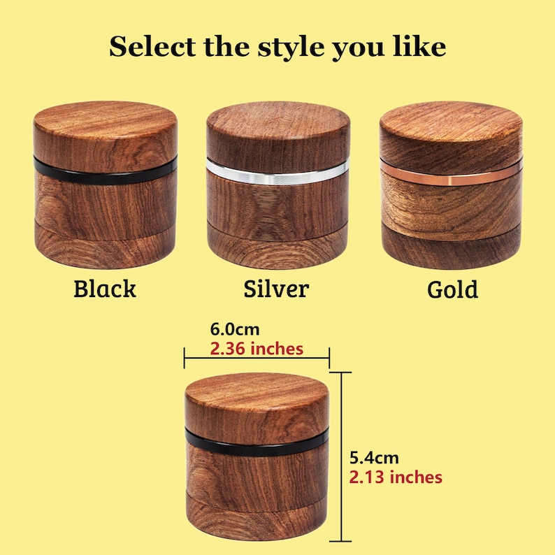 Personalised Engraved Walnut Grinder,Custom Engraved WoodenGrinder,Four-layerDesign Grinder,Herbal Grinder,PatternGrinder,Valentine’sDayGift