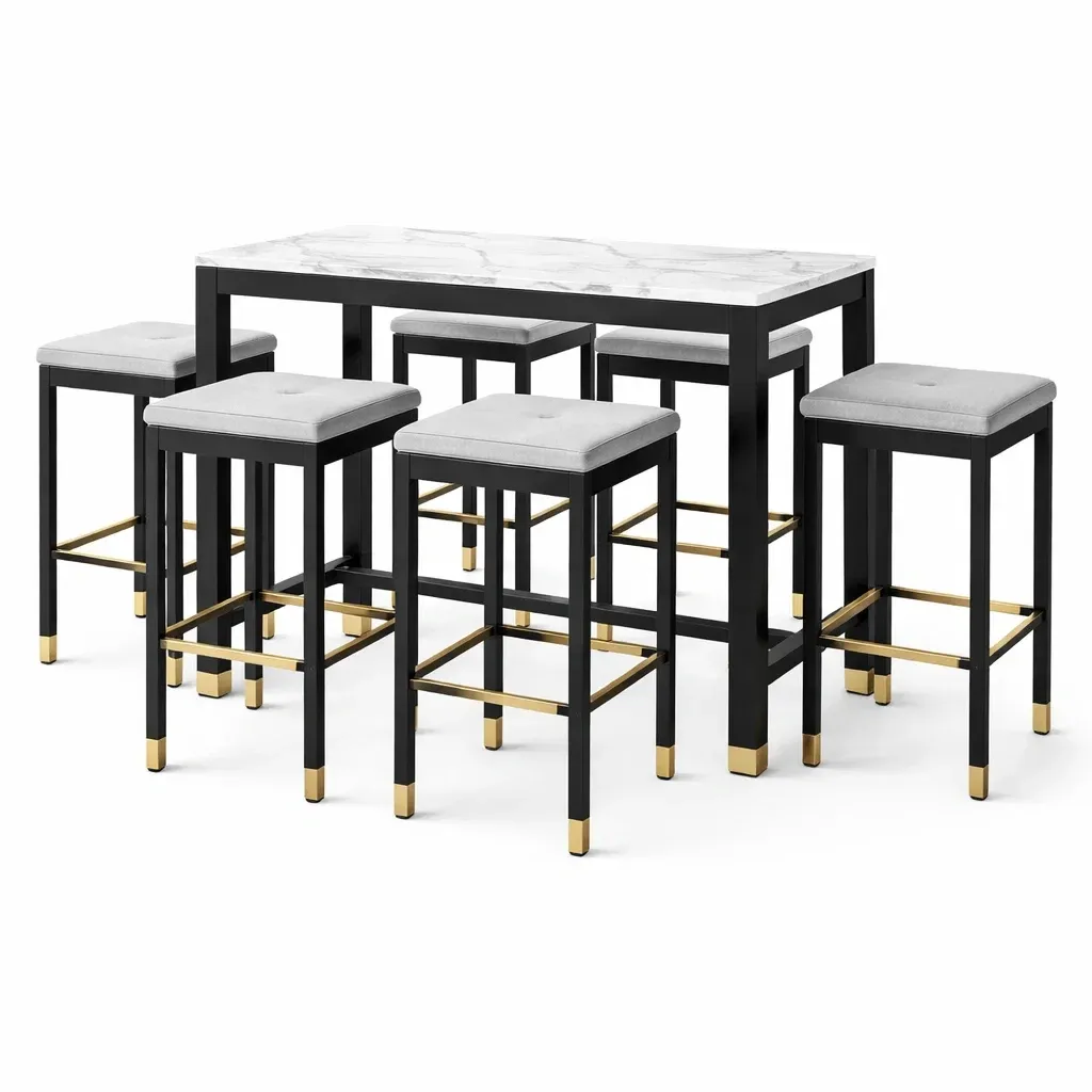 Bar table and chair set-homenestz