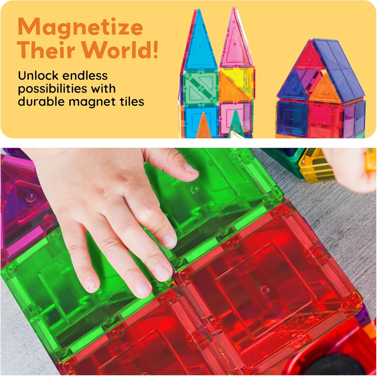 100‑Piece Magnetic Building Tiles Set