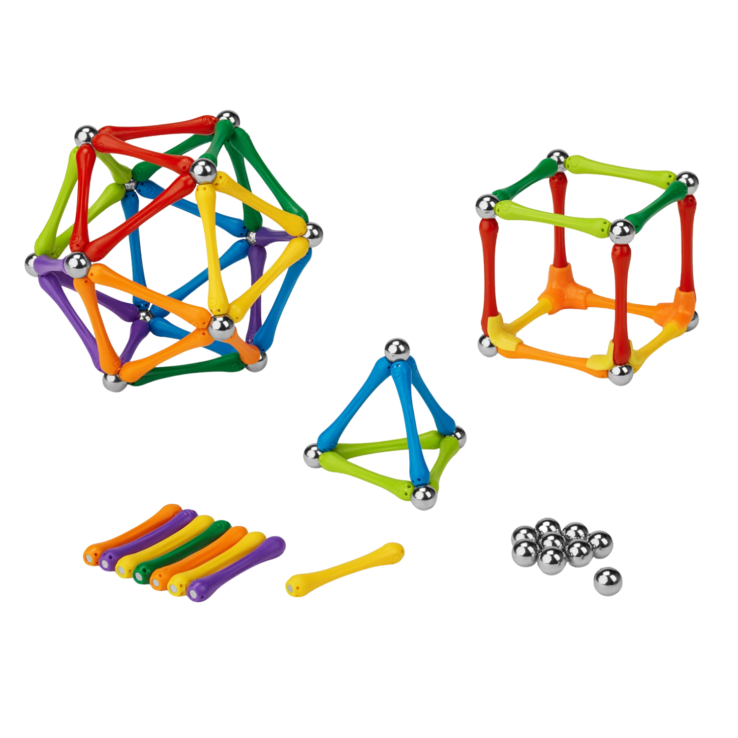 Kids Magnetic Tiles Creative Construction Magnetic Builders Starter 100 Piece Set STEM Learning Toy for Kids