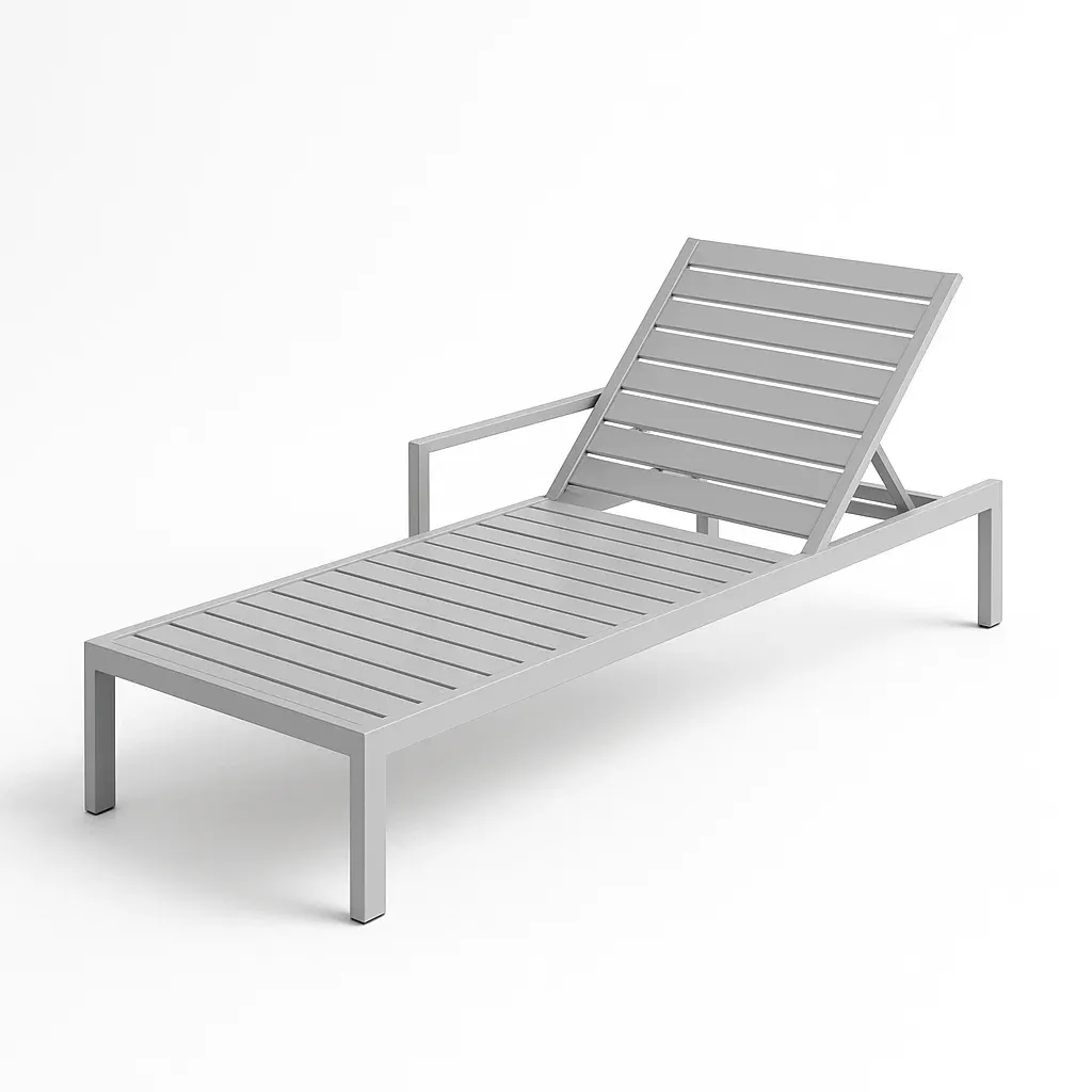 Lettino prendisole da Esterno in Alluminio Grigio-SOFENERA