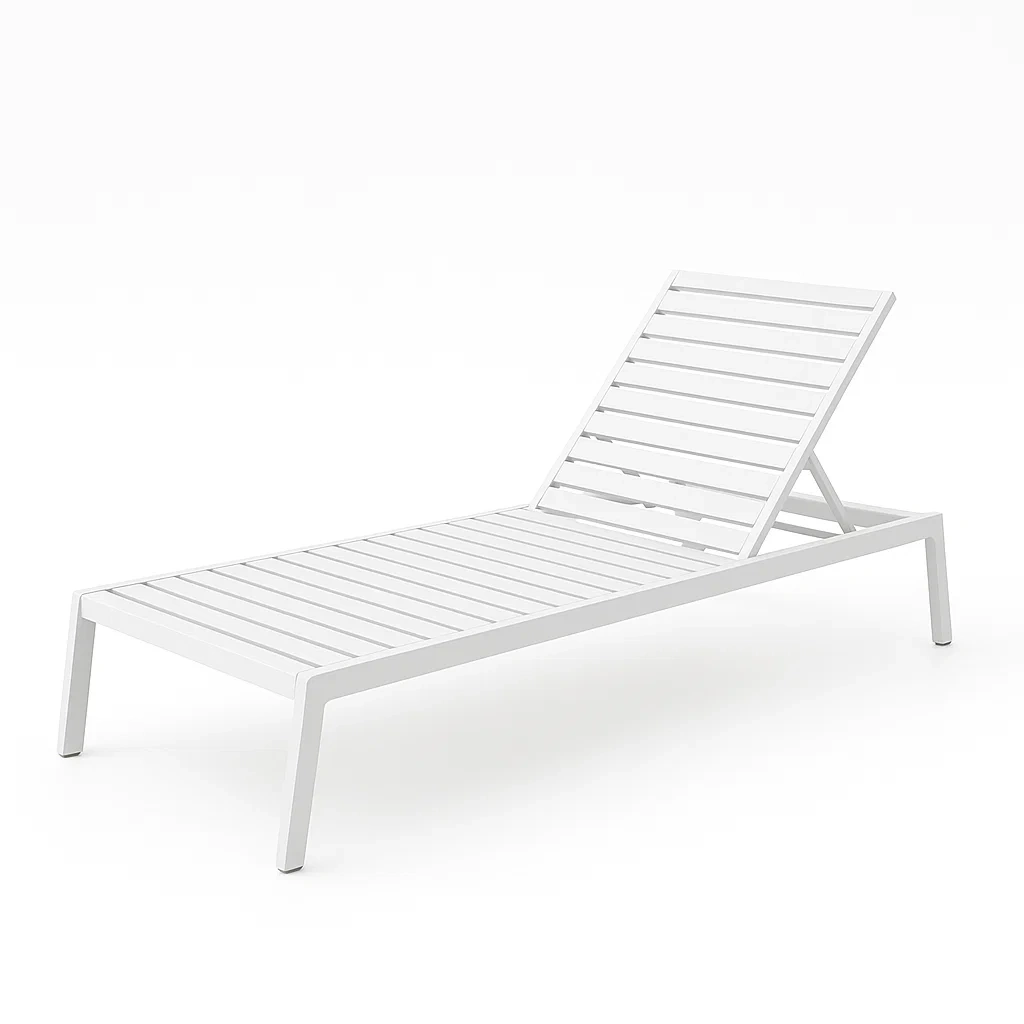 Lettino prendisole in Alluminio Bianco-SOFENERA