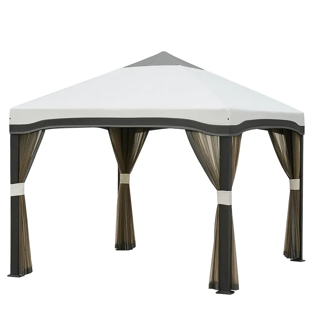 Gazebo 3x3 m in Acciaio e Poliestere-SOFENERA