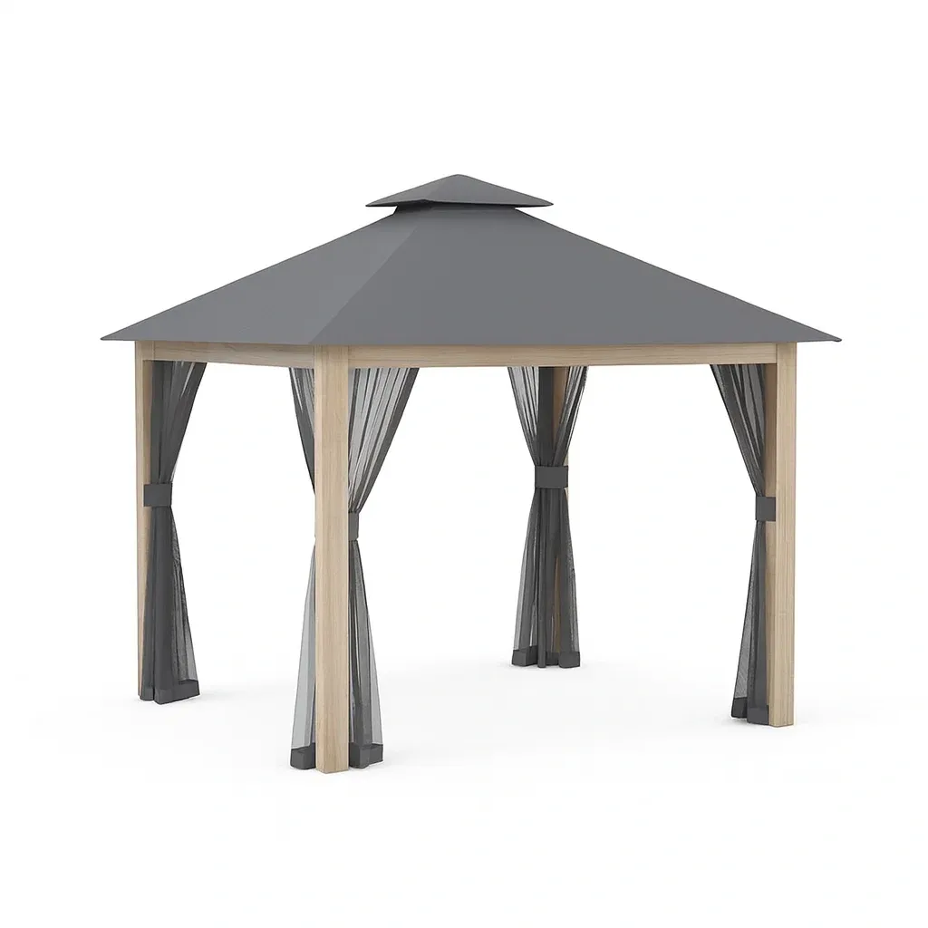Gazebo in Alluminio e Poliestere Grigio-SOFENERA