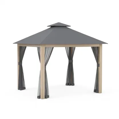 Gazebo in Alluminio e Poliestere Grigio-SOFENERA
