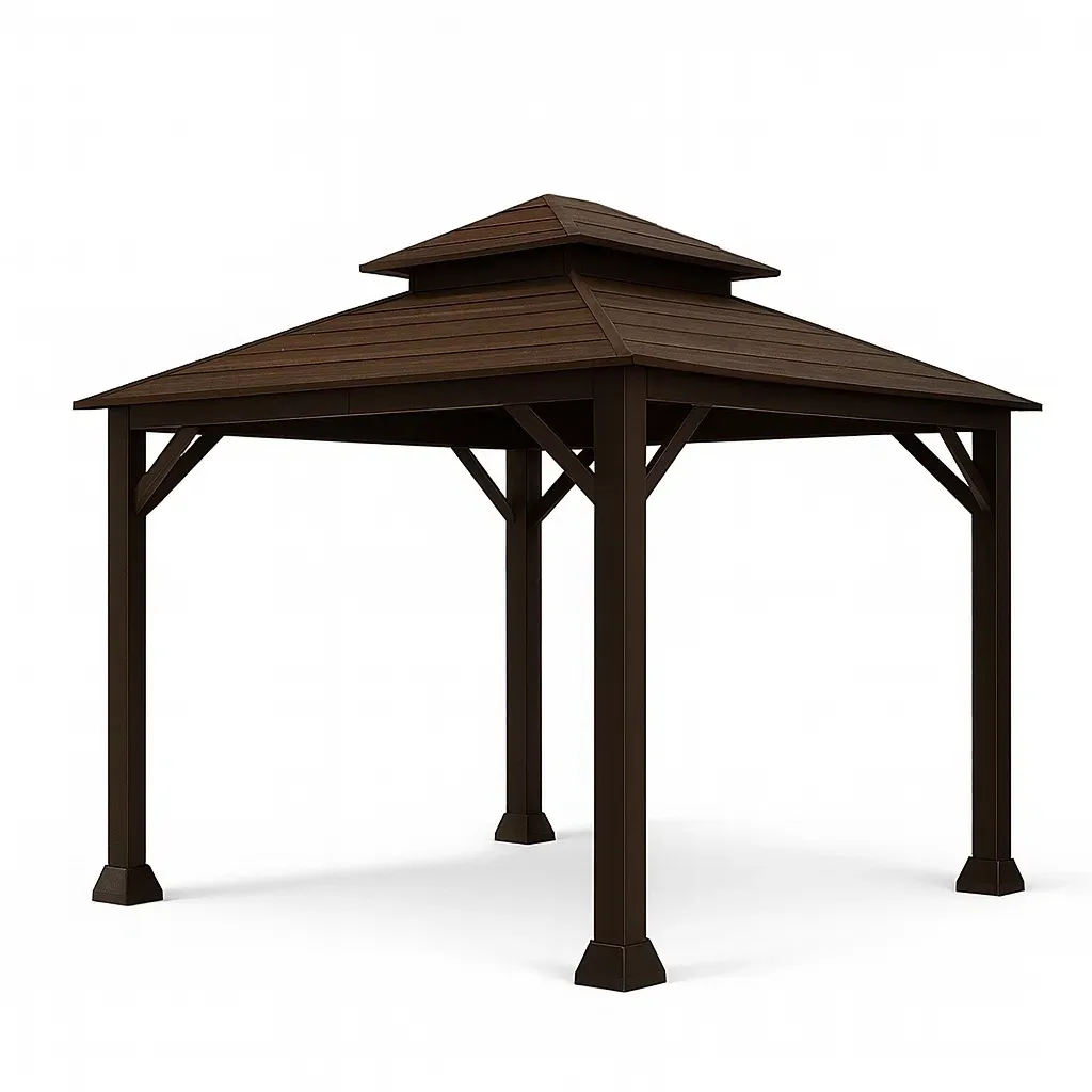 Gazebo in Alluminio Marrone 300x300x270 cm-SOFENERA