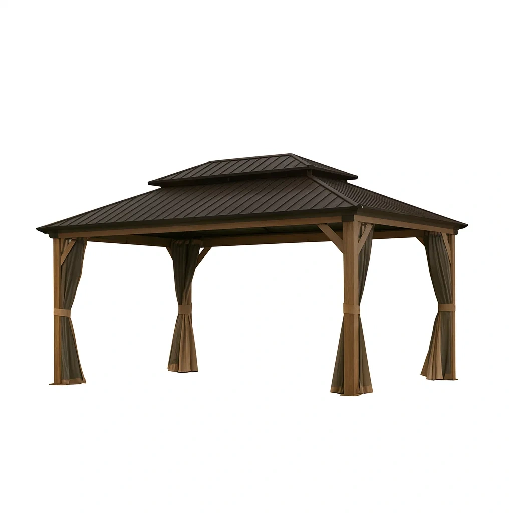 Gazebo Rettangolare in Alluminio con Copertura in Acciaio-SOFENERA