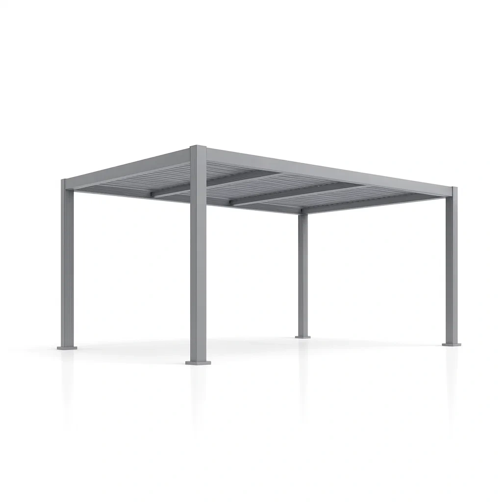 Gazebo Rettangolare in Alluminio Grigio 300x400x250 cm-SOFENERA