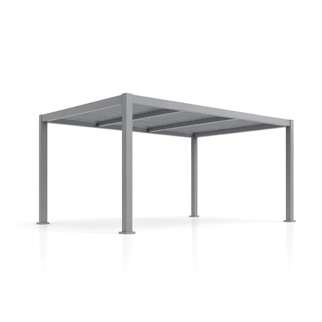 Gazebo Rettangolare in Alluminio Grigio 300x400x250 cm-SOFENERA