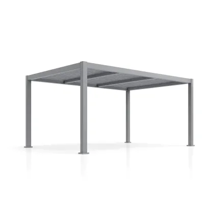 Gazebo Rettangolare in Alluminio Grigio 300x400x250 cm-SOFENERA